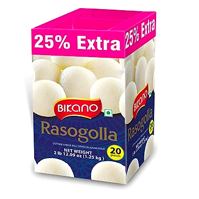 Bikano Rasogolla 20 pieces-Bikanorasgulla1kg