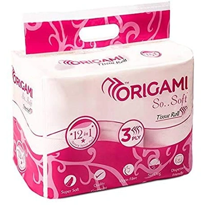 Origami So Soft 3 Ply Toilet Tissue - 160 Pulls (Pack of 12)