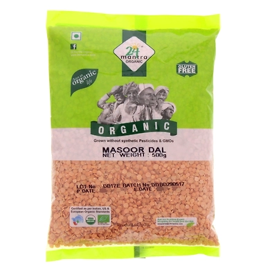 24 Mantra Organic Masoor Dal 500g-masoordalmantraorganic500g