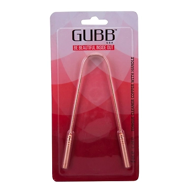 Gubb Tongue Cleaner Copper With Handle 1N-gubbtonguecleaner1n
