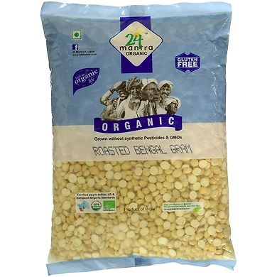 24 Mantra Organic Roasted Bengal Gram 500g-roastedbengalgarm500g