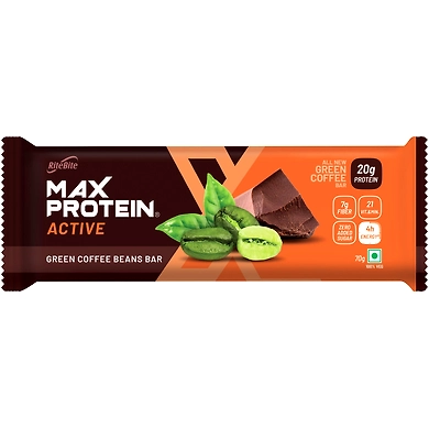 Rite Bite Max Protein Green Coffee Beans Bar 70g-maxproteingreenbar70g