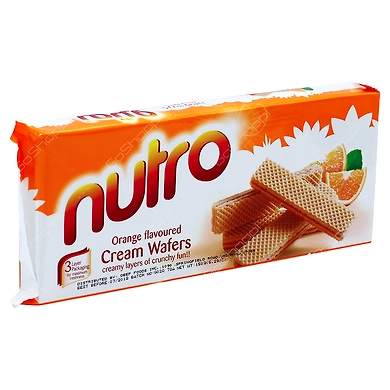 Nutro Orange Flavoured Cream Wafers 150g-nutrowafersorange150g