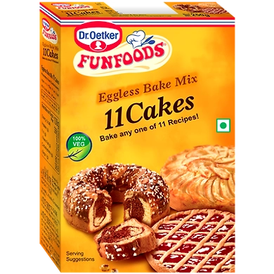 Dr. Oetker Fun Foods Eggless Bake Mix 11 Cakes 250g-egglessbakemixcakes250g