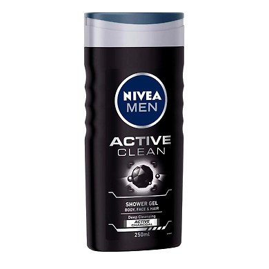 Nivea Men Active Charcoal Shower Gel 250ml-activecharcoalshowergel250ml