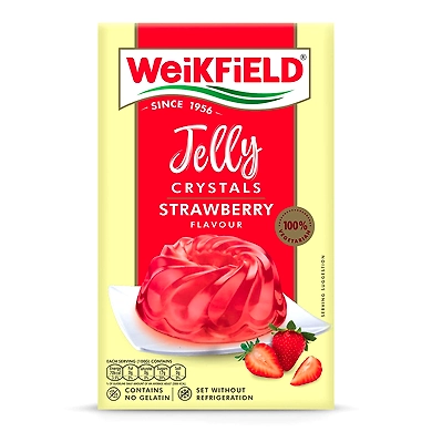 Weikfield Jelly Crystals Strawberry Flavour 90g-weikfieldstrawberryflav90g