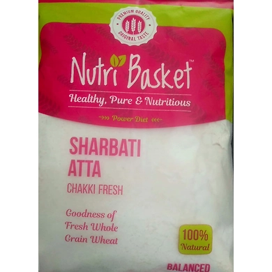 Nutri Basket Sharbati  Atta 1kg-nutribasketatta1kg
