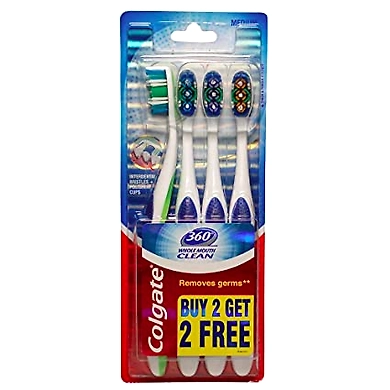 Colgate Medium Toothbrush 2+2-colgatetoothbrushmedium
