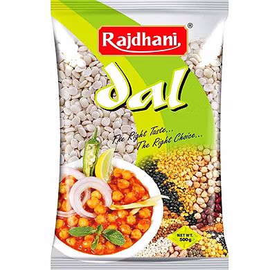 Rajdhani Pulses - Urad Dhuli, 500g-SKU-RAJDHA-DALURAD