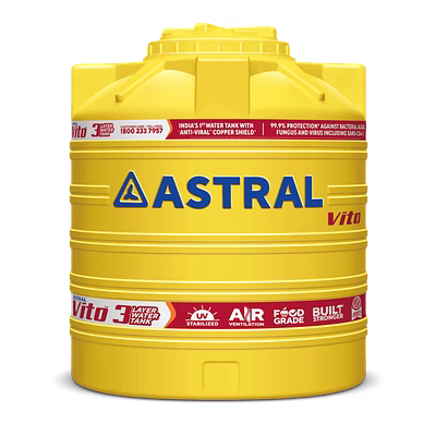 astral pipes vito 3 layer water tank with anti-viral copper shield