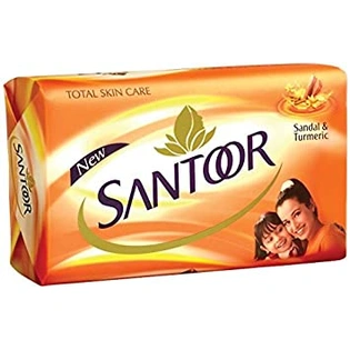 Santoor Sandal & Turmeric Soap for Total Skin Care, 125g
