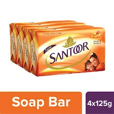 Santoor Sandal &amp; Turmeric Soap for Total Skin Care, 125g-25-30-1