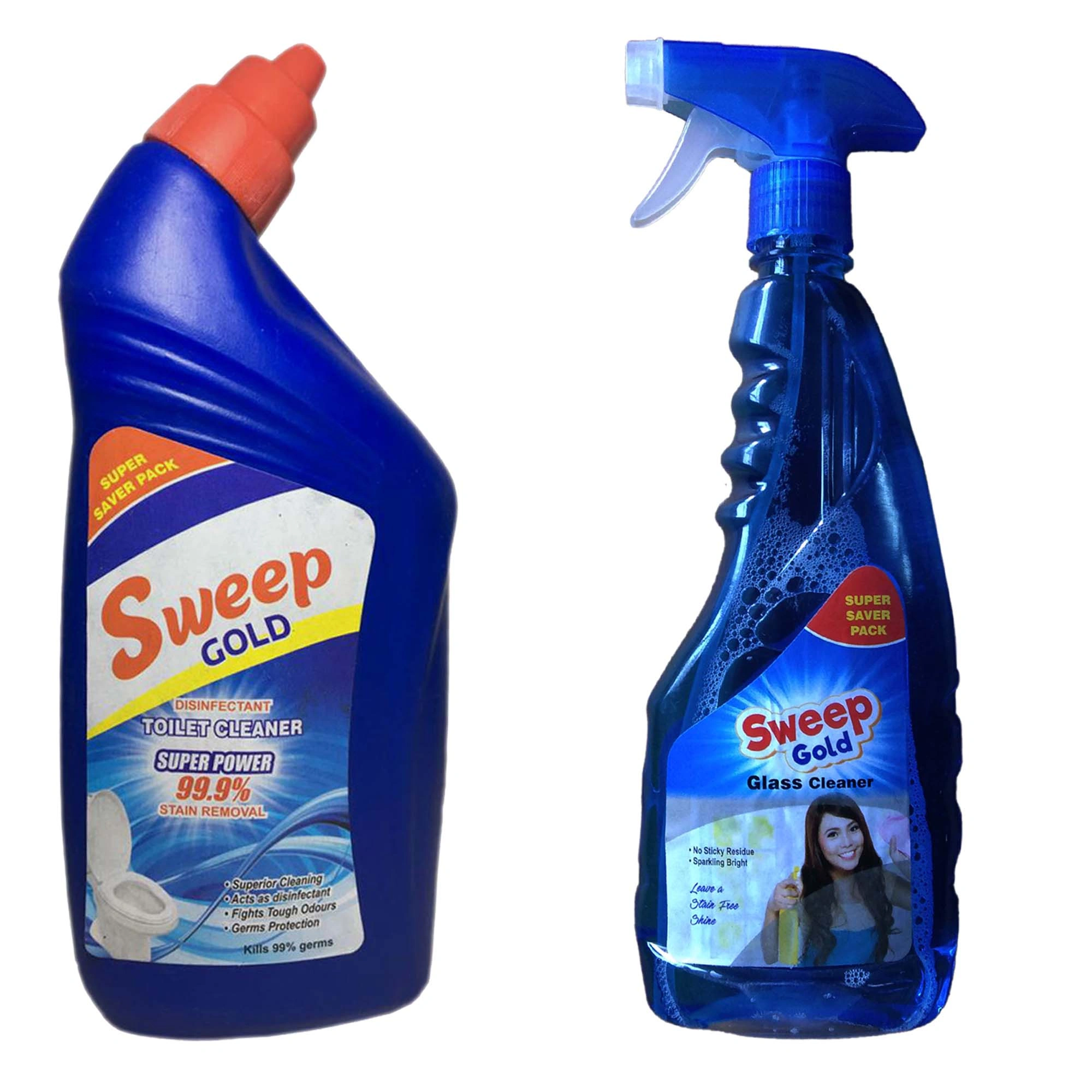 Sweep Gold® Toilet Cleaner &amp; Glass Cleaner Spary Combo Pack-COMBO-2