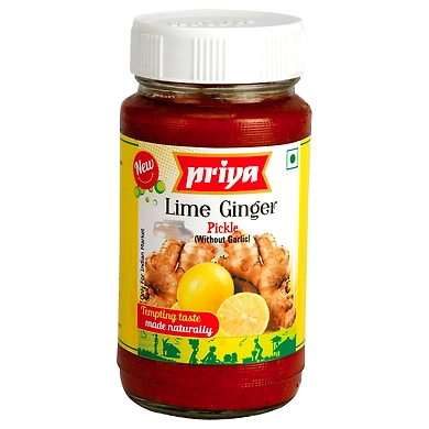 Lime Ginger Pickle
( Without Garlic )-PP-44-300gm