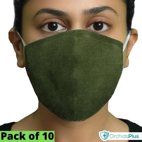 OrchidsPlus Active Face Mask 2+ Layer | Washable | Reusable | Active Protection - Green-OP_GREEN5_ACTIVE-2