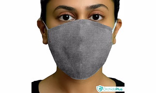 OrchidsPlus Active Face Mask | 2+ Layer | Washable | Reusable | Active Protection - Grey