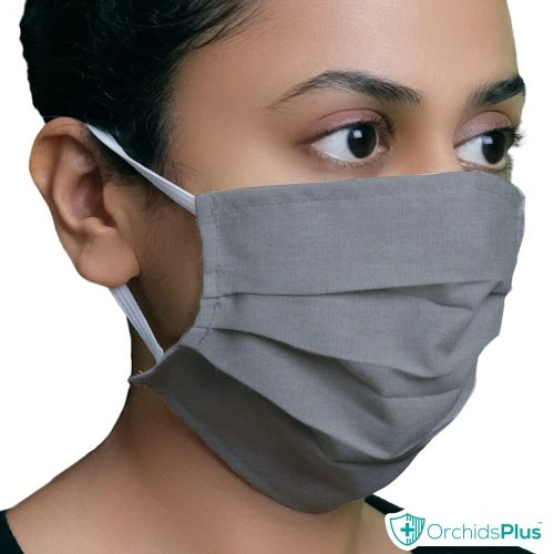 OrchidsPlus Pro Face Mask | 2+ Layer | Washable | Reusable | Active Protection - Grey-10-1