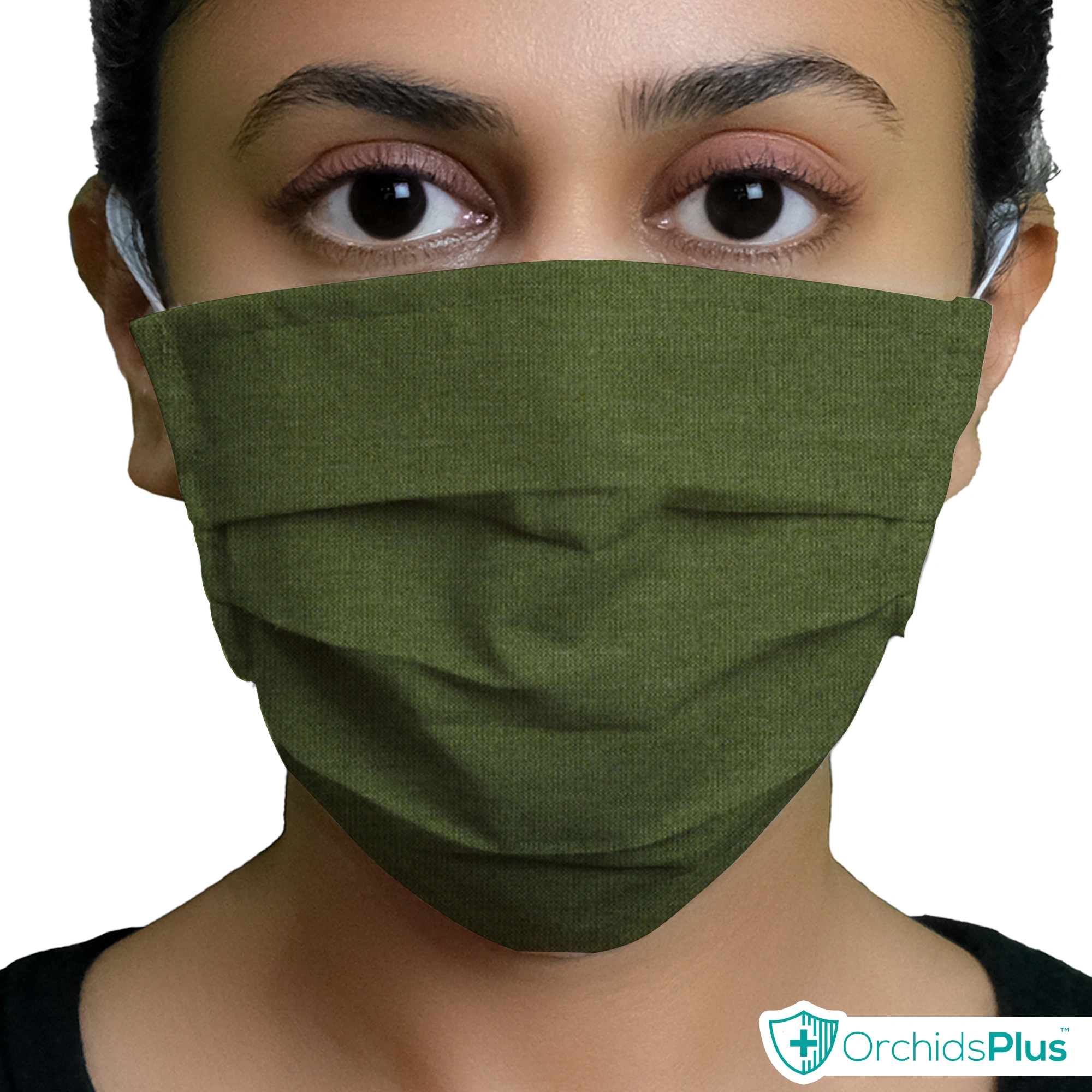 OrchidsPlus Pro Face Mask | 2+ Layer | Washable | Reusable | Active Protection - Green-5-2