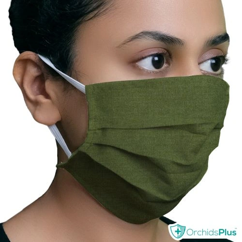 OrchidsPlus Pro Face Mask | 2+ Layer | Washable | Reusable | Active Protection - Green-5-1
