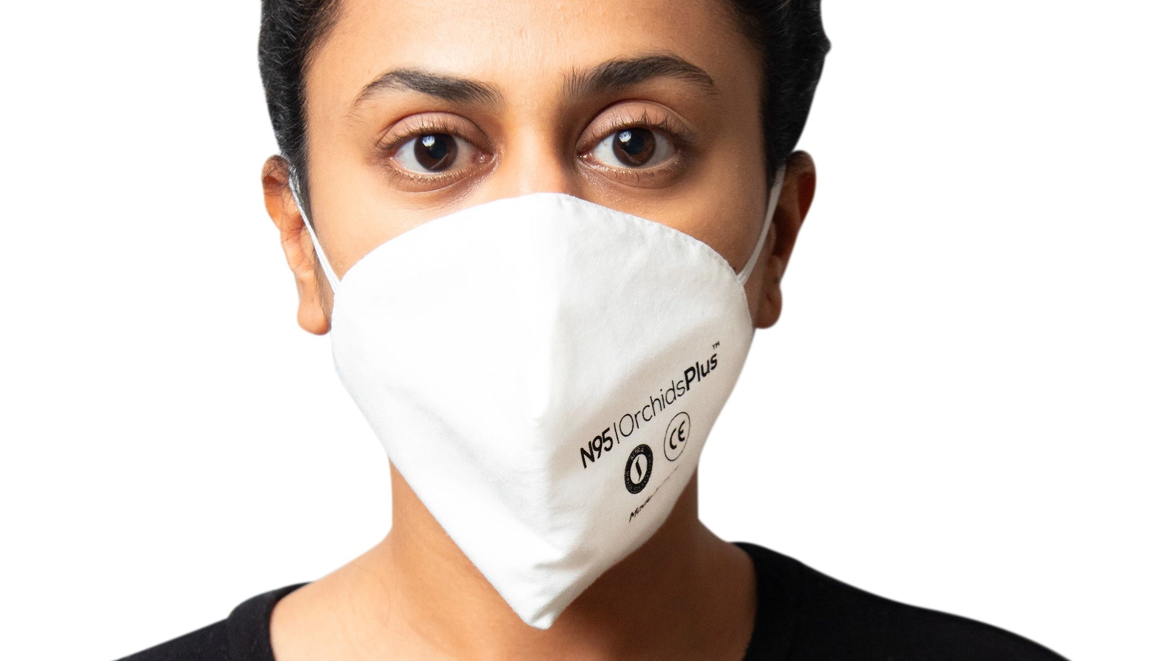OrchidsPlus SITRA Approved N-95 Face Mask | 3 Layer (2 Layer 100% Cotton, 1 Layer Melt Blown Filter) | Reusable (Last Upto 7 Days, 12Hrs of Daily Usage)| High Filtration Efficiency - White-OP_N-95_White-1