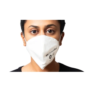 OrchidsPlus SITRA Approved N-95 Face Mask | 3 Layer (2 Layer 100% Cotton, 1 Layer Melt Blown Filter) | Reusable (Last Upto 7 Days, 12Hrs of Daily Usage)| High Filtration Efficiency - White