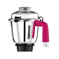 Bajaj Hexagrind 600-Watt Mixer Grinder with 3 Jars (White/Red)