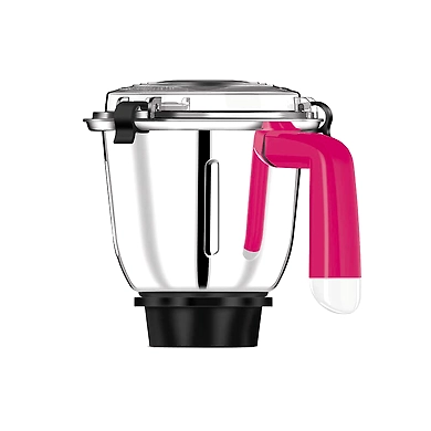 Bajaj Hexagrind 600-Watt Mixer Grinder with 3 Jars (White/Red)-2