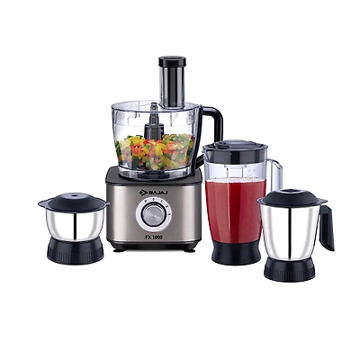 Bajaj FX-1000, 1000-Watt Food Processor (Silver)-SKU-SHAH-3818