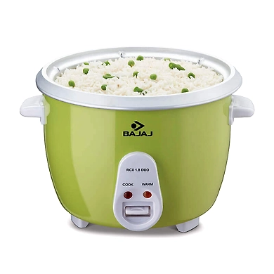 Bajaj RCX 1.8 Duo Double Bowl 1.8 L Multifunction Rice Cooker (Green)-1