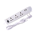 Bajaj 6A 3 Sockets, 2 USB Extension Board-SKU-SHAH-0565-sm