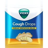 VICKS COUGH DROPS GINGER MR BAG