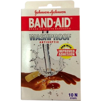 Band Aid Washproof Antiseptic Adhesive Band Aid-JJ156-10Pack