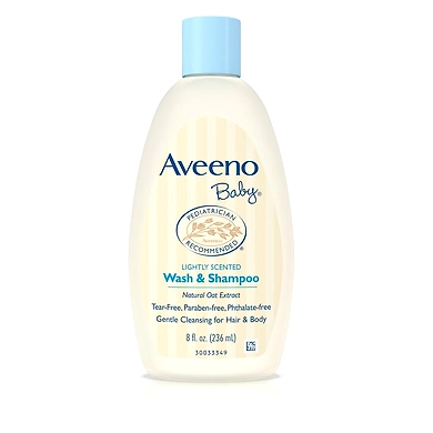 AVEENO BABY WASH &amp; SHAMPOO-JJ102-236ml