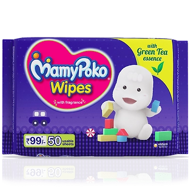 MamyPoko WIPES WITH GREEN TEA ESSENCE-UC-63-50sheets