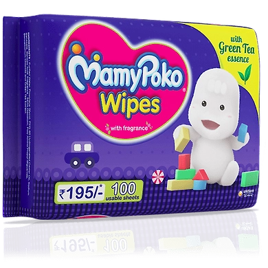 MamyPoko WIPES WITH GREEN TEA ESSENCE-UC-64-100Sheets