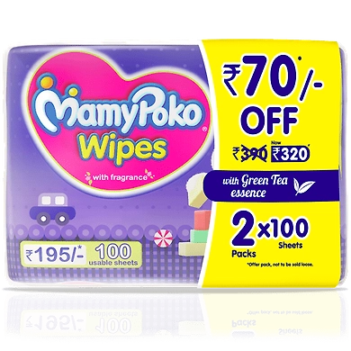 MamyPoko WIPES WITH GREEN TEA ESSENCE-UC-65-200sheets