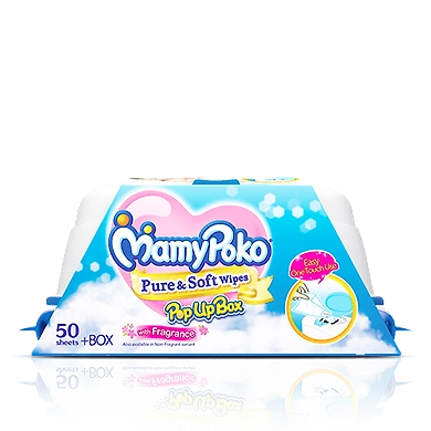 MamyPoko PURE &amp; SOFT WIPES POP UP BOX  fragrance-UC-67-50sheets