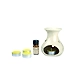 Iris Stoneware Fragrance Vapourizer Diya Lemon Grass &amp; Tealights-8903664048864-sm