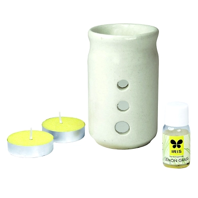Iris Lemongrass Ceramic Fragrance Vaporizer Set-8903664048918