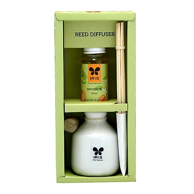 Iris Reed Diffuser with Ceramic Pot - Orange Blossom Home Fragrances INRD0101OB-1