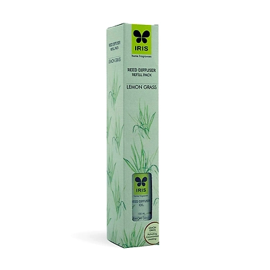 Iris Reed Diffuser Refill Pack Lemon Grass Fragrance 100ml-8903664049342