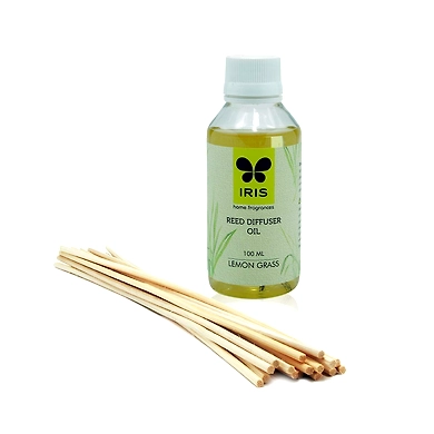 Iris Reed Diffuser Refill Pack Lemon Grass Fragrance 100ml-1