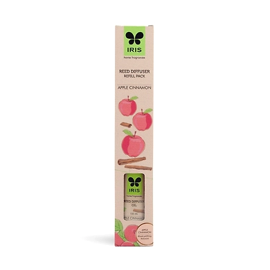 Iris Reed Diffuser Refill Pack Apple Cinnamon Fragrance 100ml-8903664049304