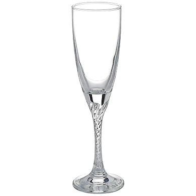 Pasabahce Twist Champagne Flute Set, 150ml, Set of 6,Transparent-8693357153295
