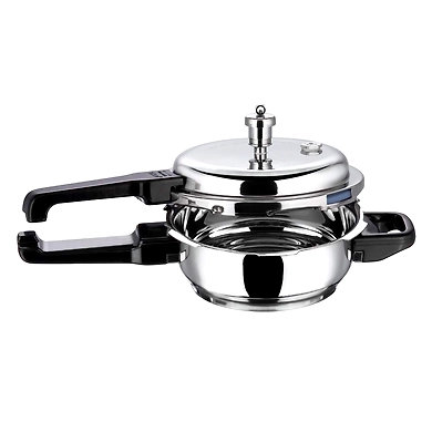Vinod 18/8 Stainless Steel Pressure Pan with Lid-Junior (Induction Friendly)-827016001278