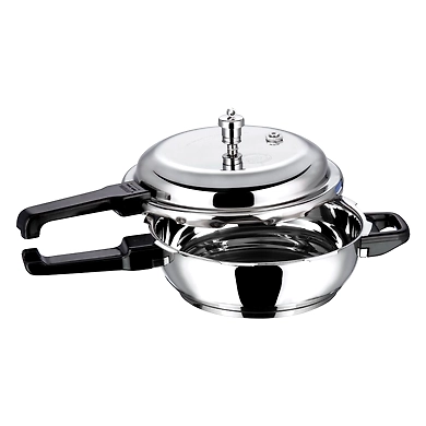 Vinod 18/8 Stainless Steel Pressure Pan With Lid - Senior (Induction Friendly)-827016001261