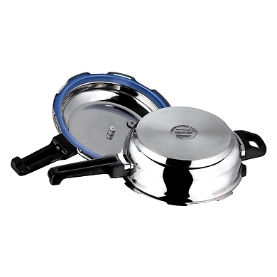 Vinod 18/8 Stainless Steel Pressure Pan With Lid - Senior (Induction Friendly)-1