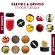 Borosil NutriFresh Portable Mini-Blender and Grinder, 500 ml Blending Jar, 300 ml Chutney Jar, for Mixing Smoothies and Chutneys, Dry Grinding Spices, Black, 400 W-2-sm