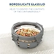 Borosil Klip-N-Store Plus 620 ml Glass Food Storage Container for Food Storage, with Air-Tight Glass Lid and Silicone Sleeve, Round, for Carrying Food and Microwave and Oven Safe-1-sm