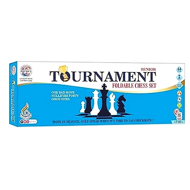 Ratna's Tournament Chess Set Senior 17&quot; x 17&quot; Rollable Matt Board for Mind challengers. Develops Concentration and Attention Span Building-8904114989522